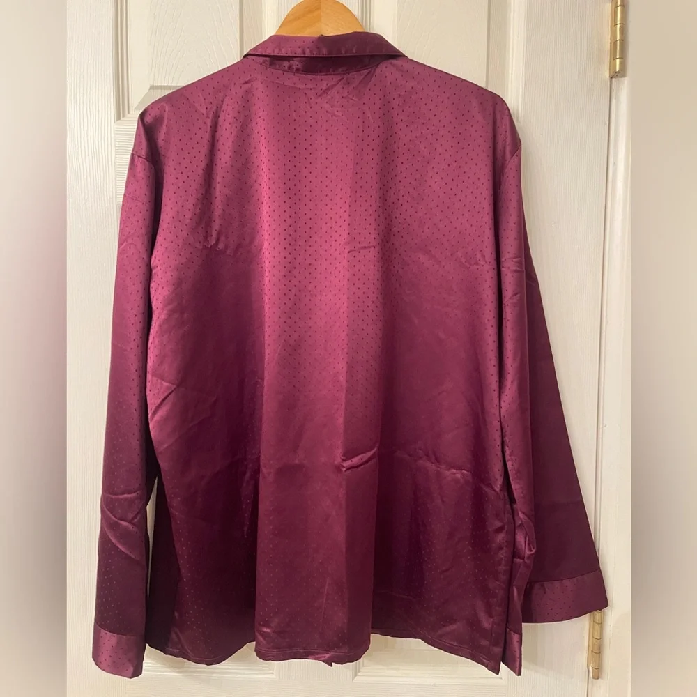 Nordstrom Deep Purple Women's PJ Top Silky.‎